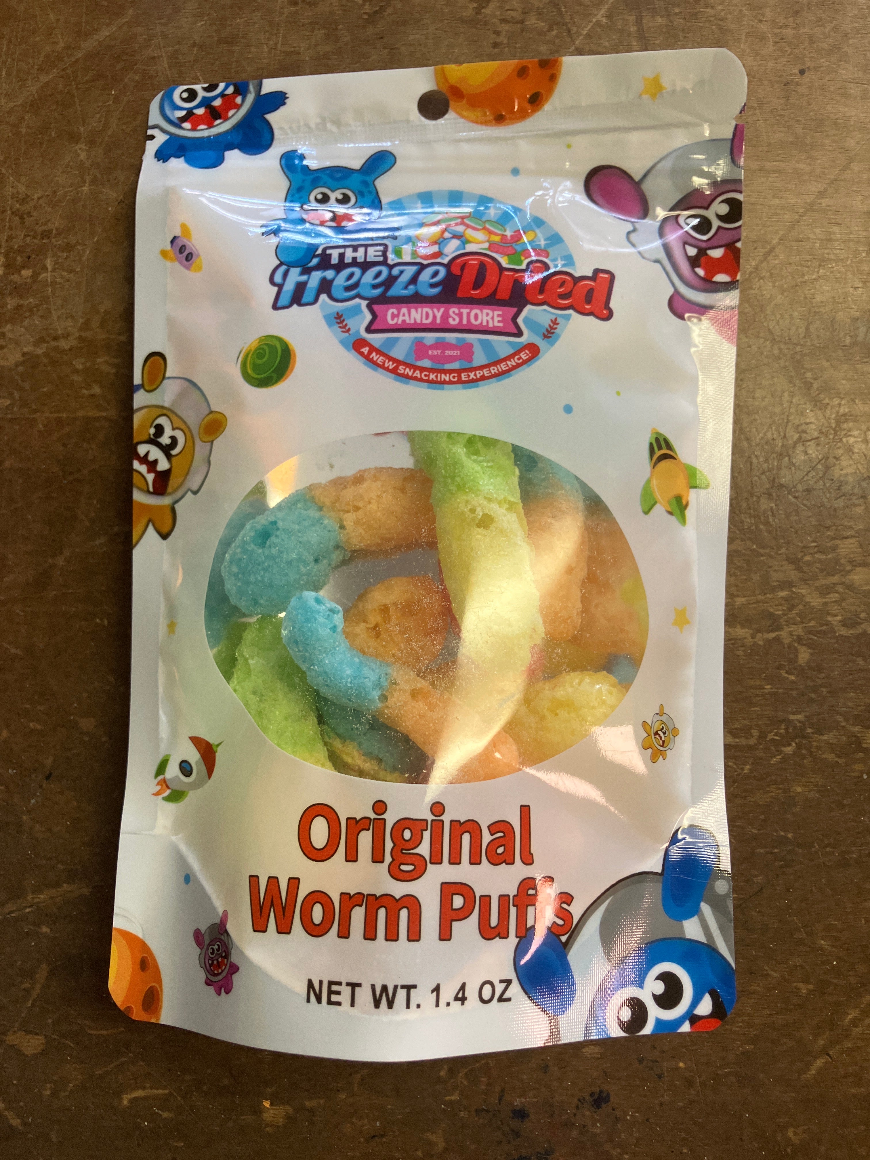 Freeze Dried Worm Puffs