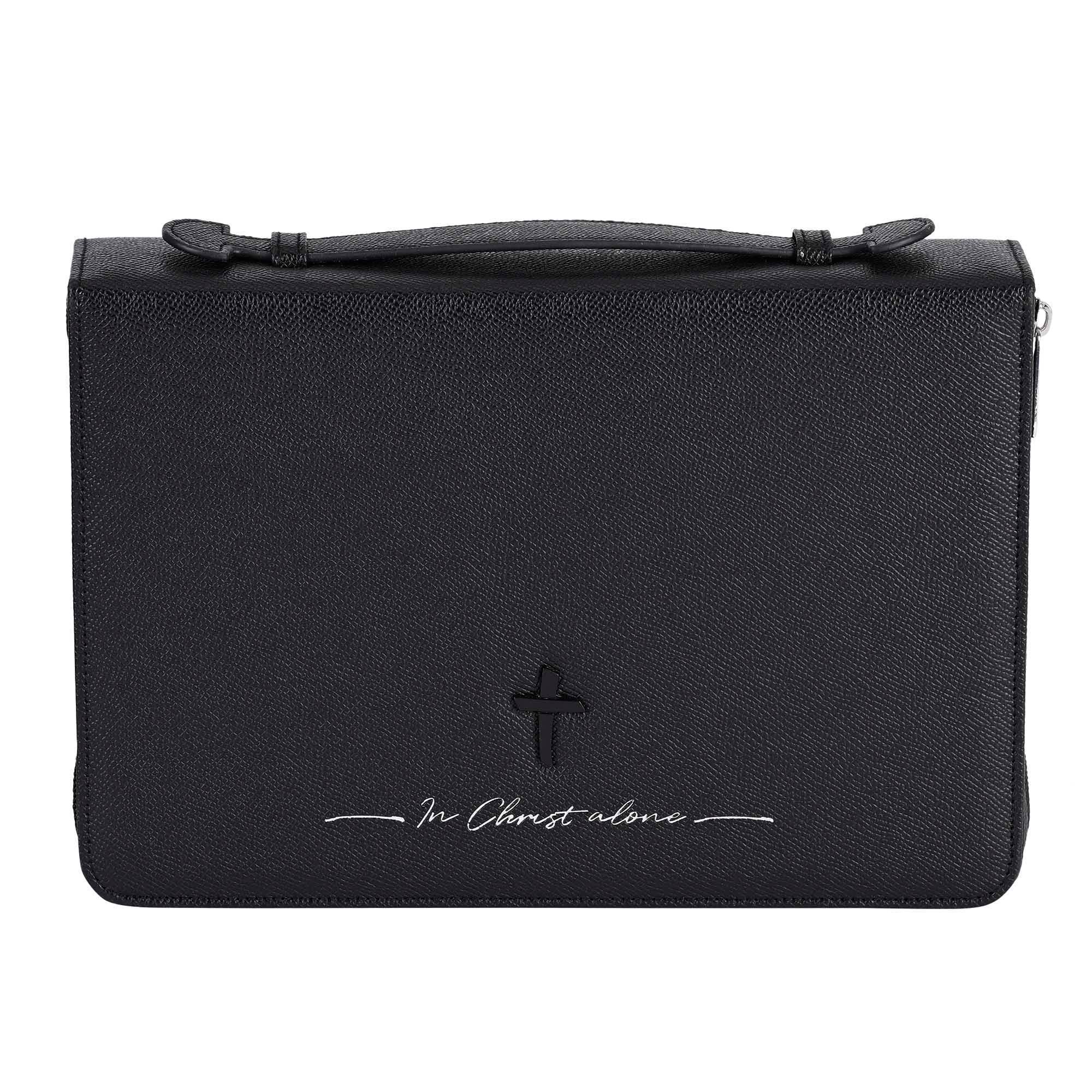 White Dove Bible Cover In Christ Alone Black XXL