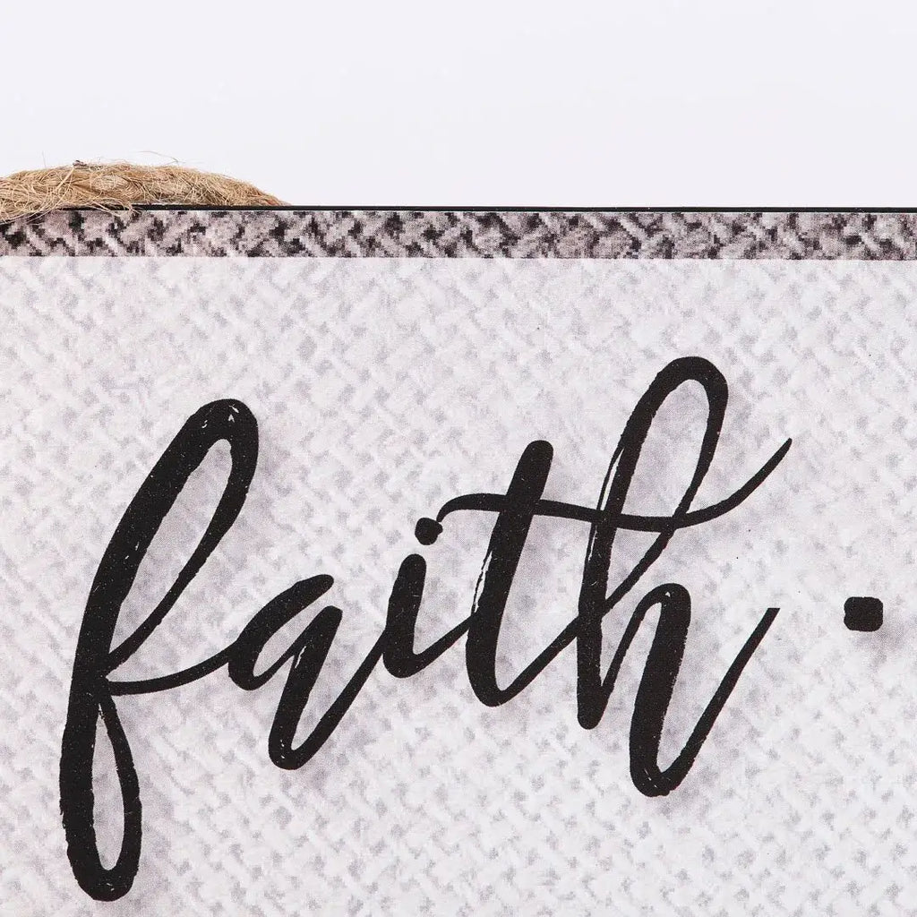 Wall Decor Metal W/ Rope Faith Hope Love