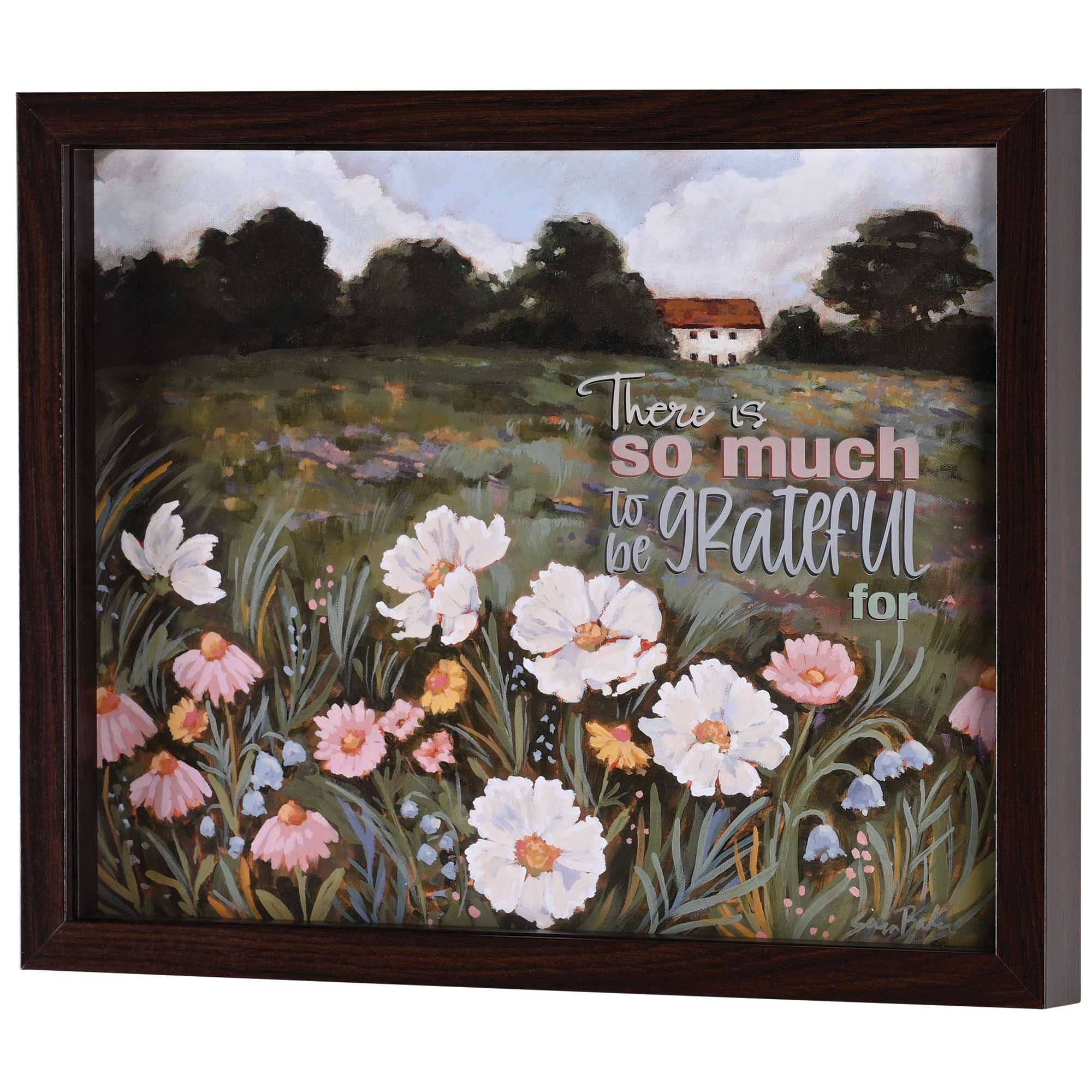 Framed Wall Art Wildflower Meadow 14x11