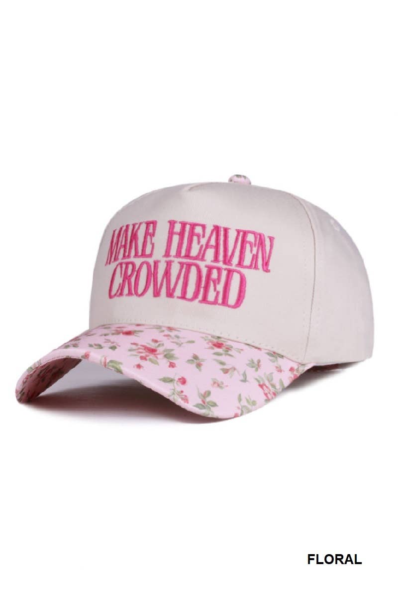 0427 Make Heaven Crowded Two Tone Canvas Cotton Cap SI-28815: PAISLEY BLACK-198532 / OS