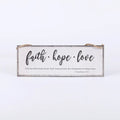 Wall Decor Metal W/ Rope Faith Hope Love