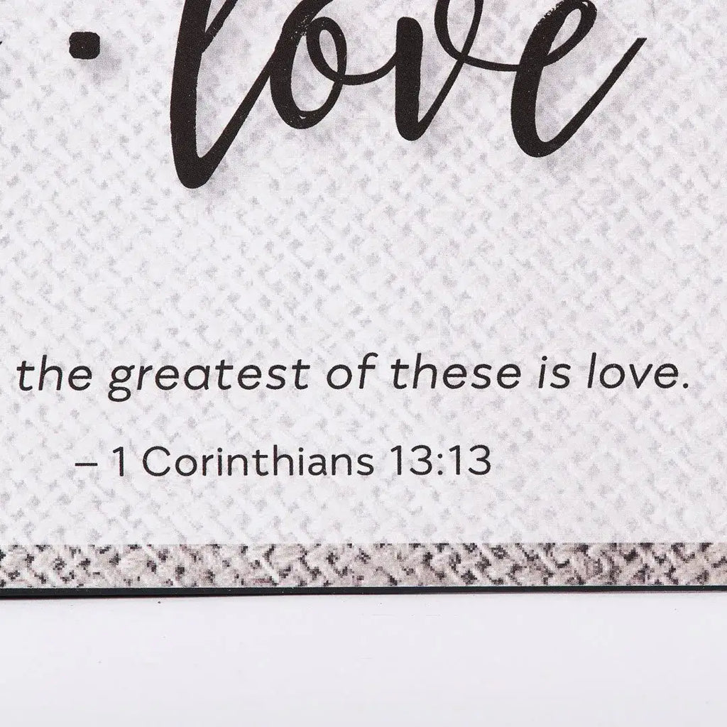Wall Decor Metal W/ Rope Faith Hope Love