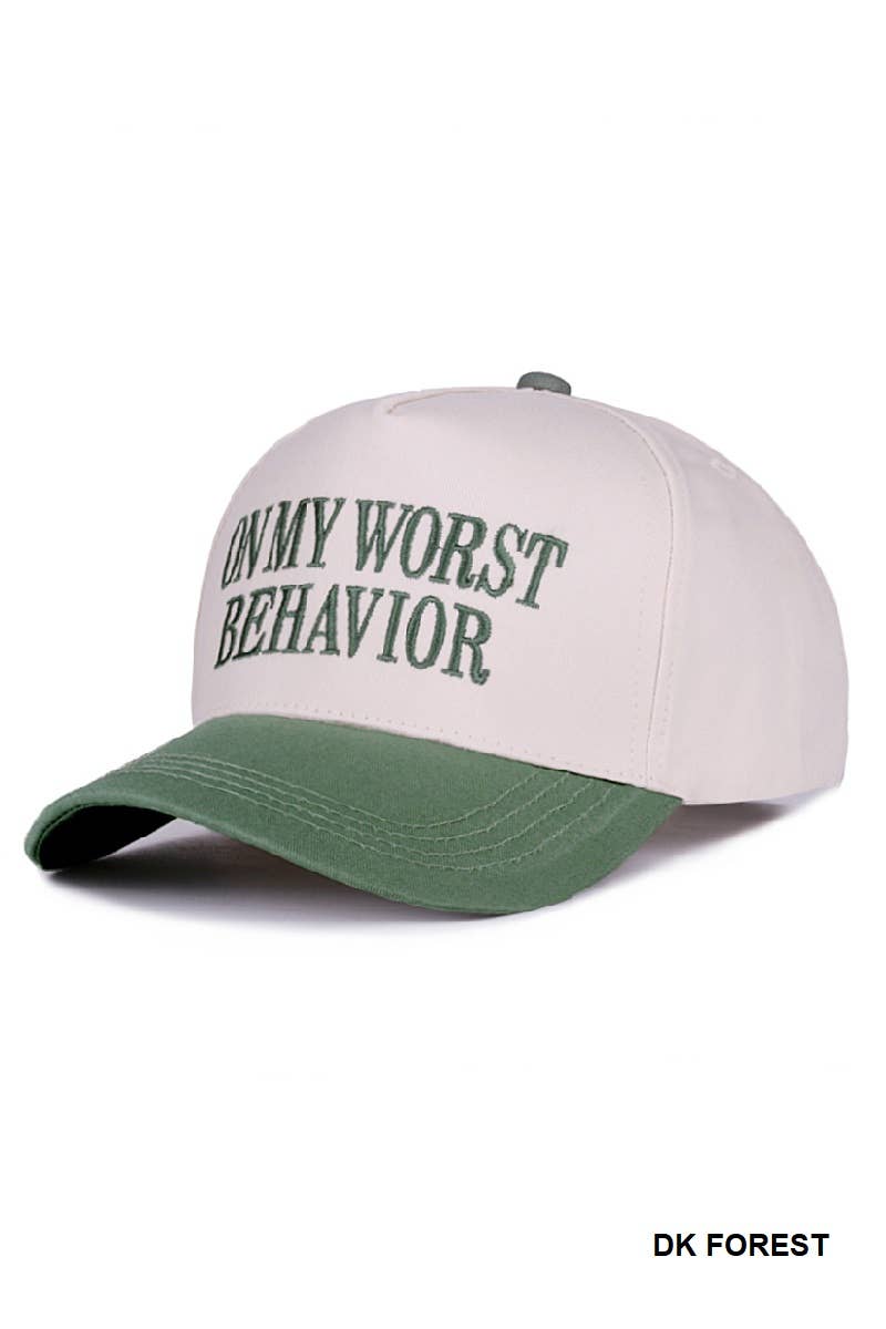 Two Tone Canvas Cotton Cap: COW-198365 / OS