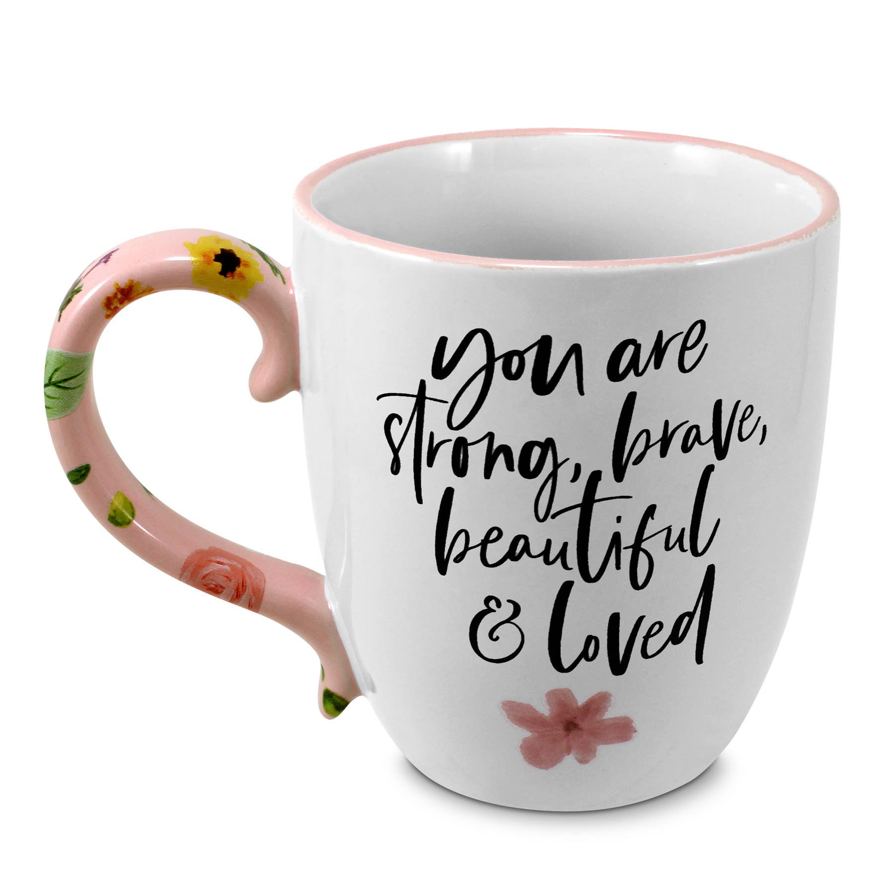 LCP-Kindness Mug Floral You Are Strong Brave 19Oz