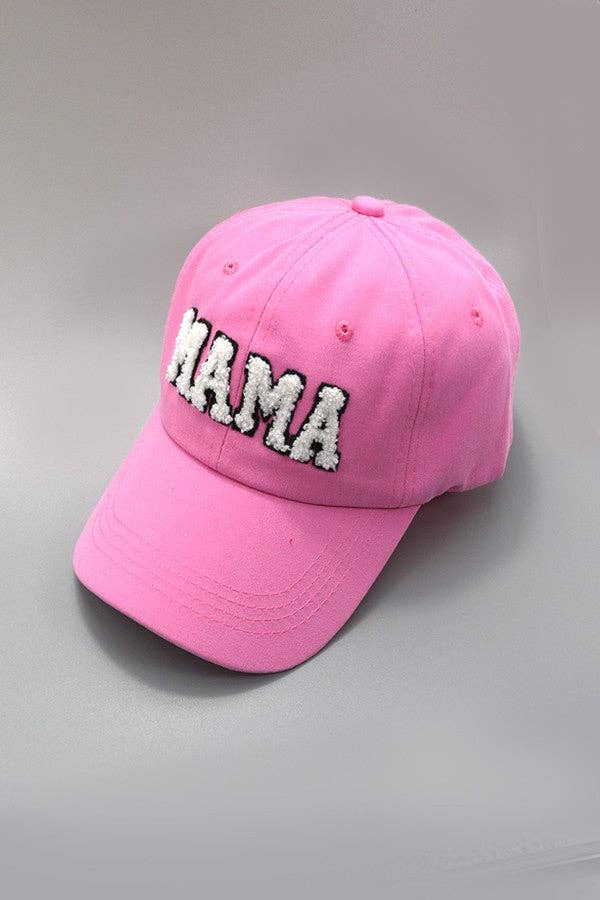 WASHED SHERPA MAMA BASEBALL CAP 40HW701: PINK COSMOS