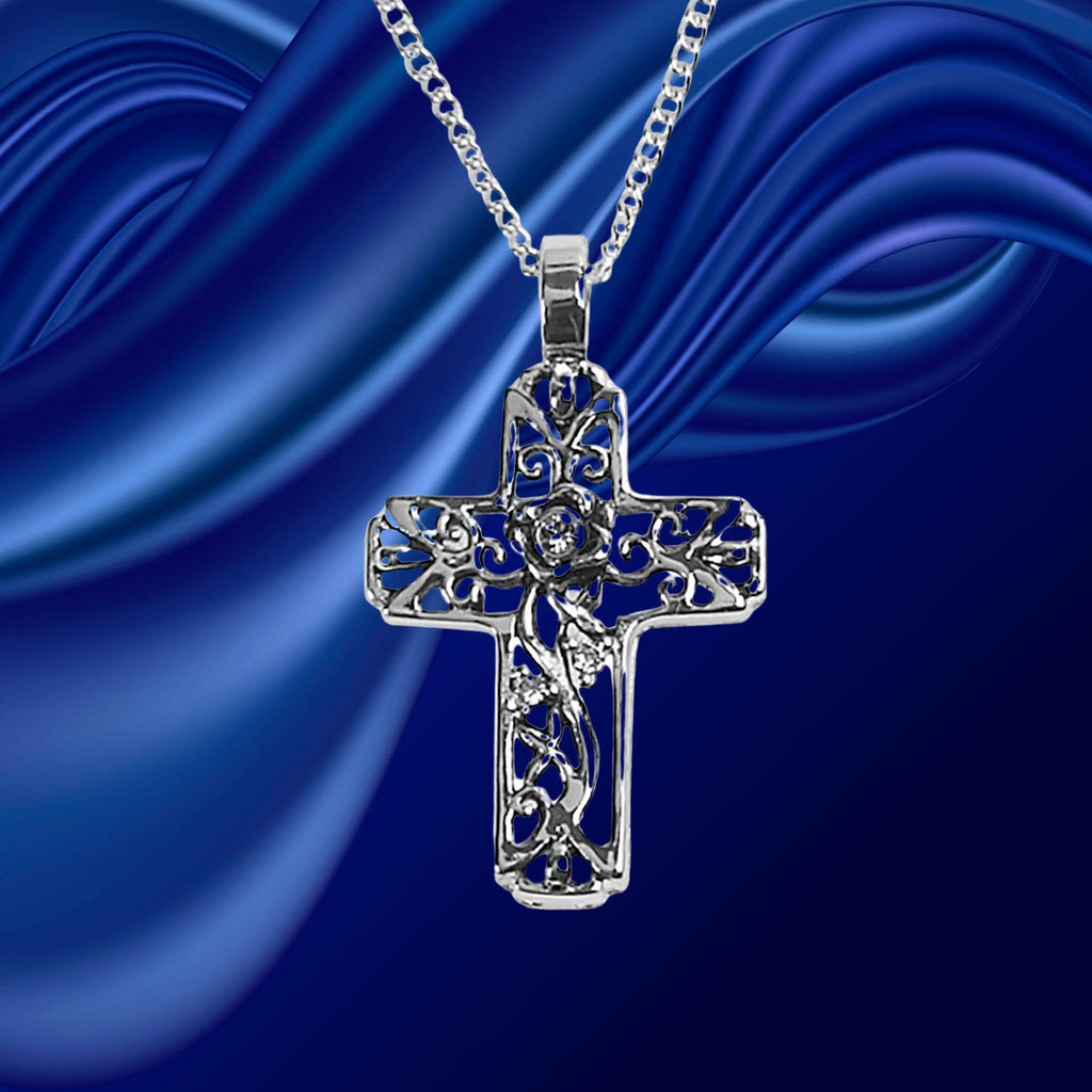 Necklace Scroll Cross Pastors Wife 18L