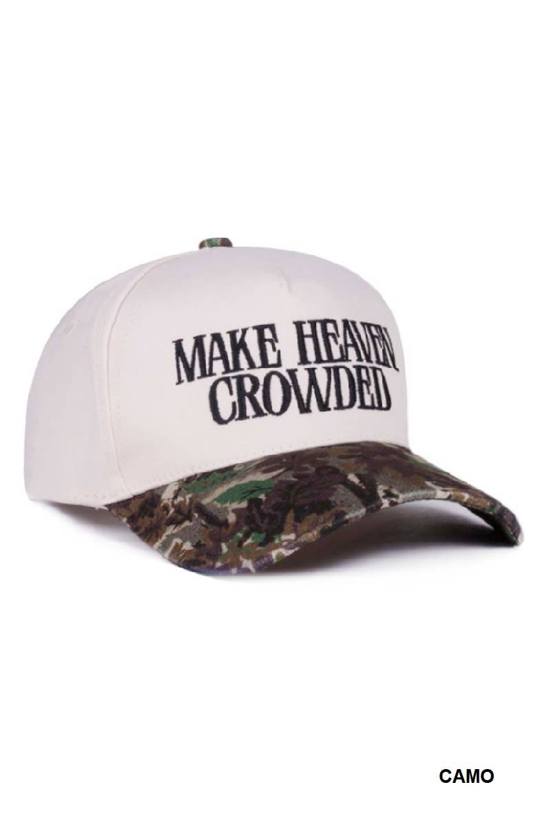 0427 Make Heaven Crowded Two Tone Canvas Cotton Cap SI-28815: PAISLEY BLACK-198532 / OS