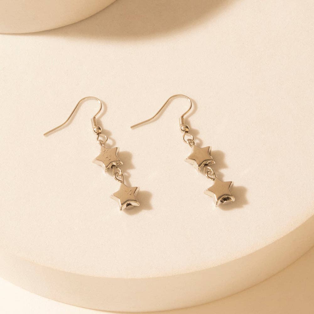 Prairie Trinket Earrings Set in Saddle Silver: Saddle Silver