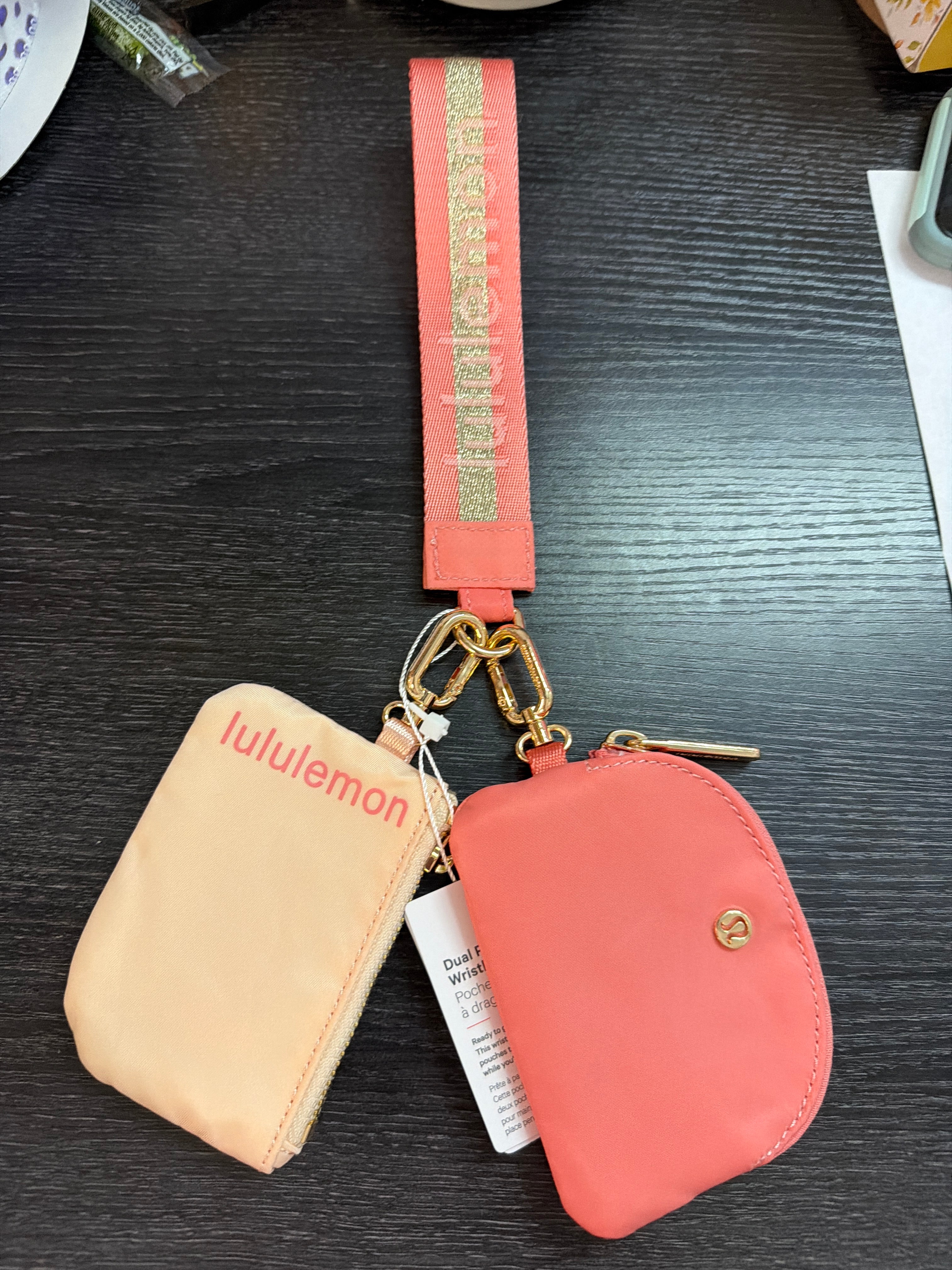 Lulumelon Wristlet Peach/Coral