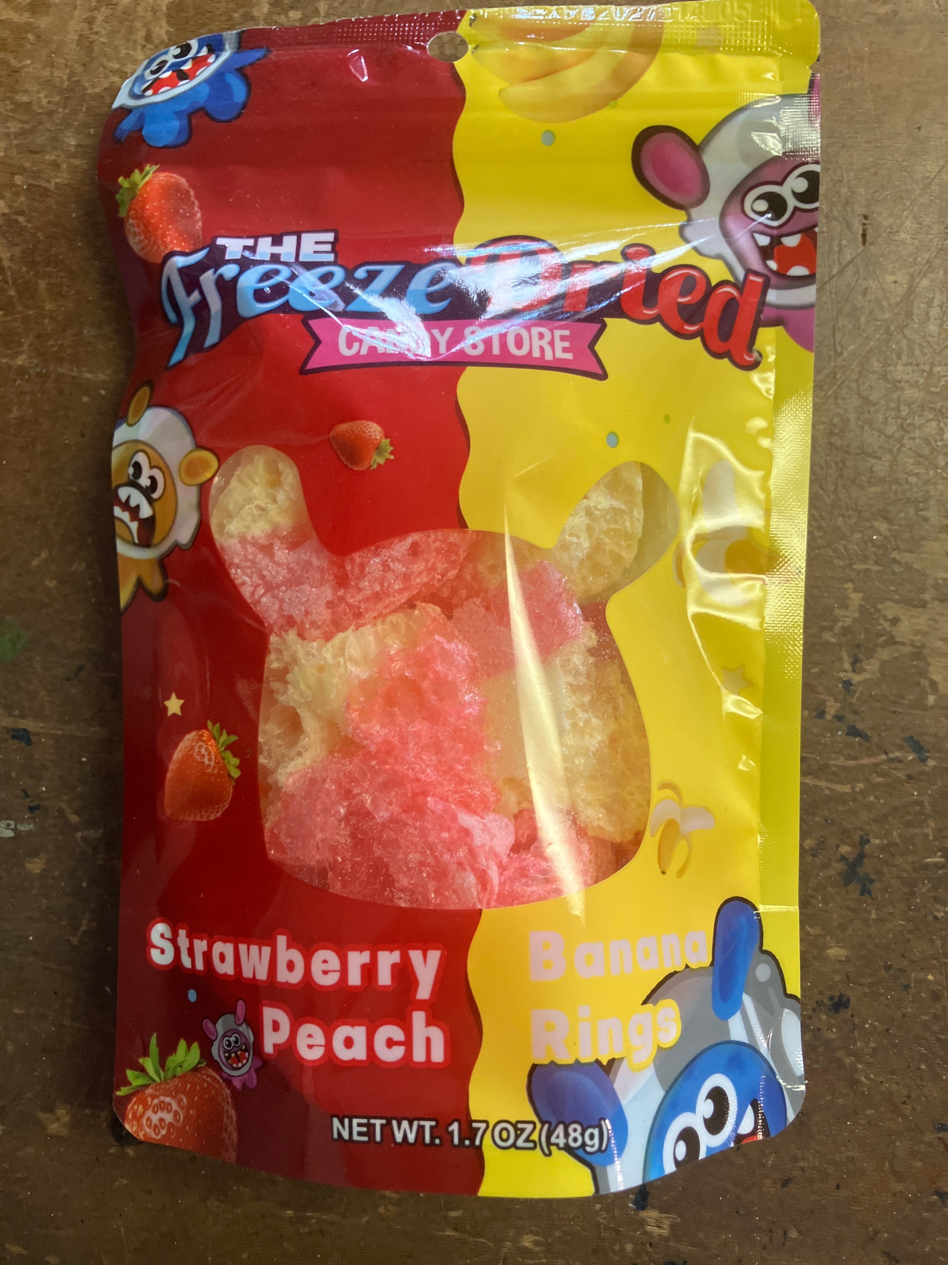 Freeze Dried Strawberry Banana Peach  Rings