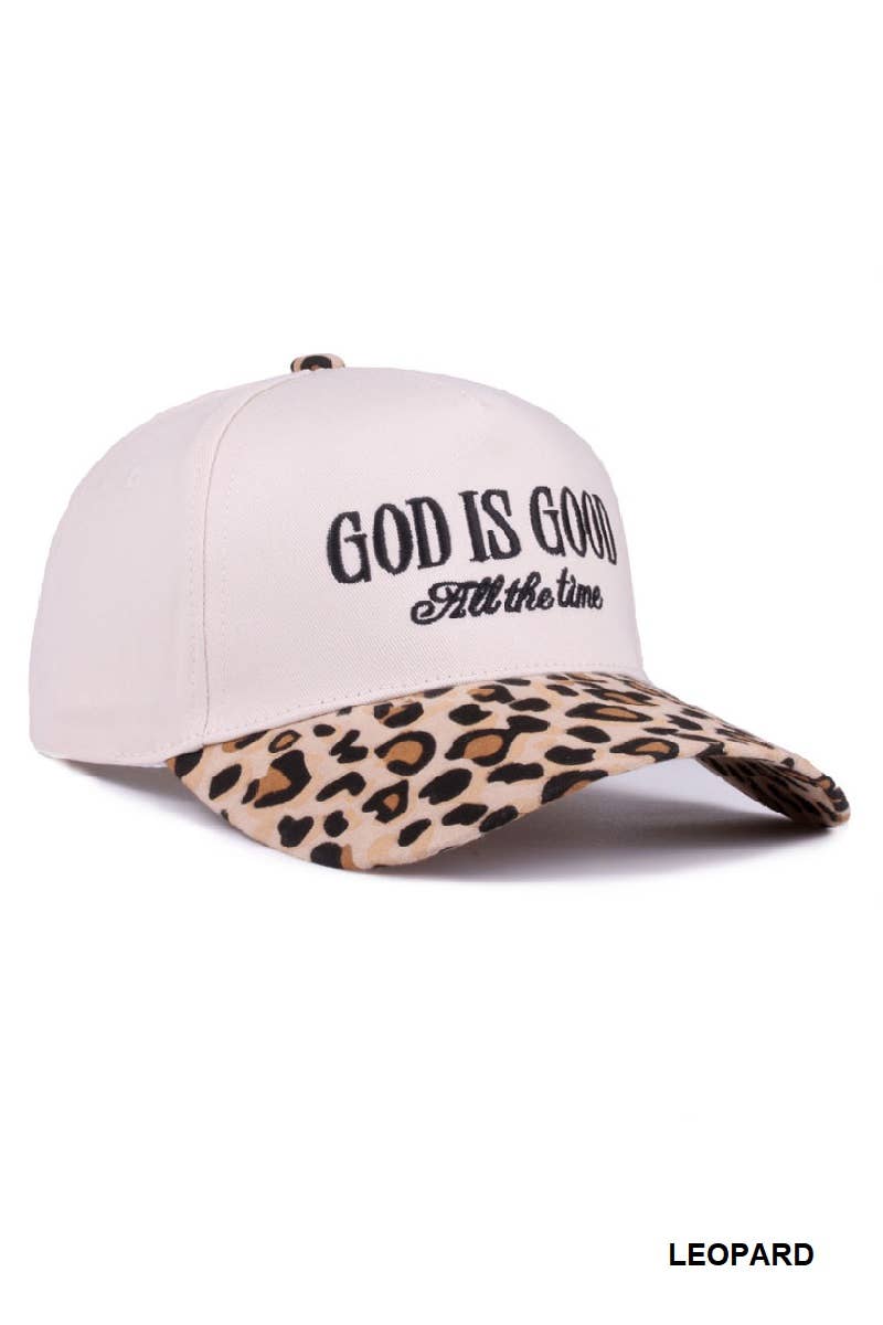 0718 God Is Good All The Time Two Tone Cap SI-28124: PAISLEY BLACK-198326 / OS