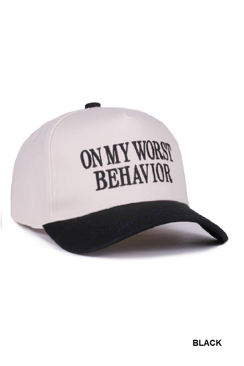 Two Tone Canvas Cotton Cap: COW-198365 / OS