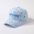"God Is Good All The Time"  Floral Baseball Cap | 40HW756: Blue
