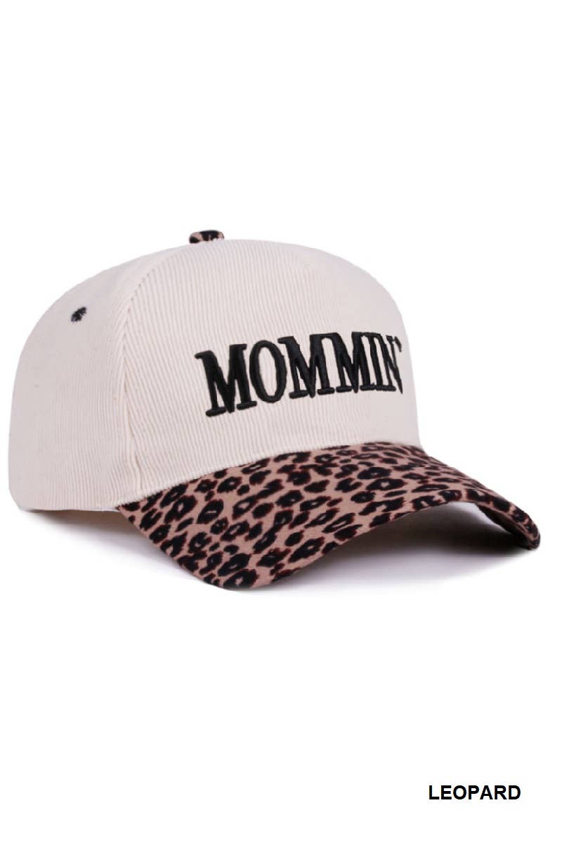 0101 Mommin’ Two Tone Corduroy Cap SI-28921: BROWN-192521 / OS