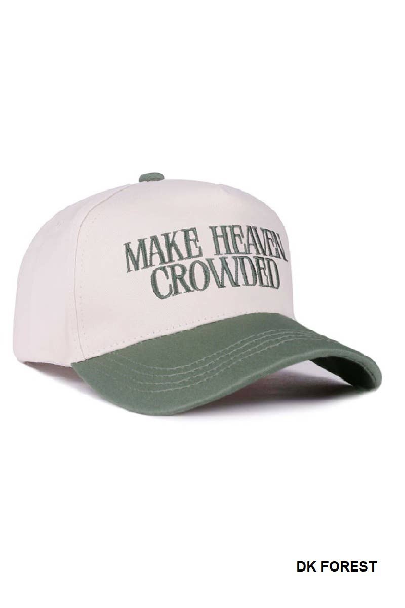 0427 Make Heaven Crowded Two Tone Canvas Cotton Cap SI-28815: PAISLEY BLACK-198532 / OS