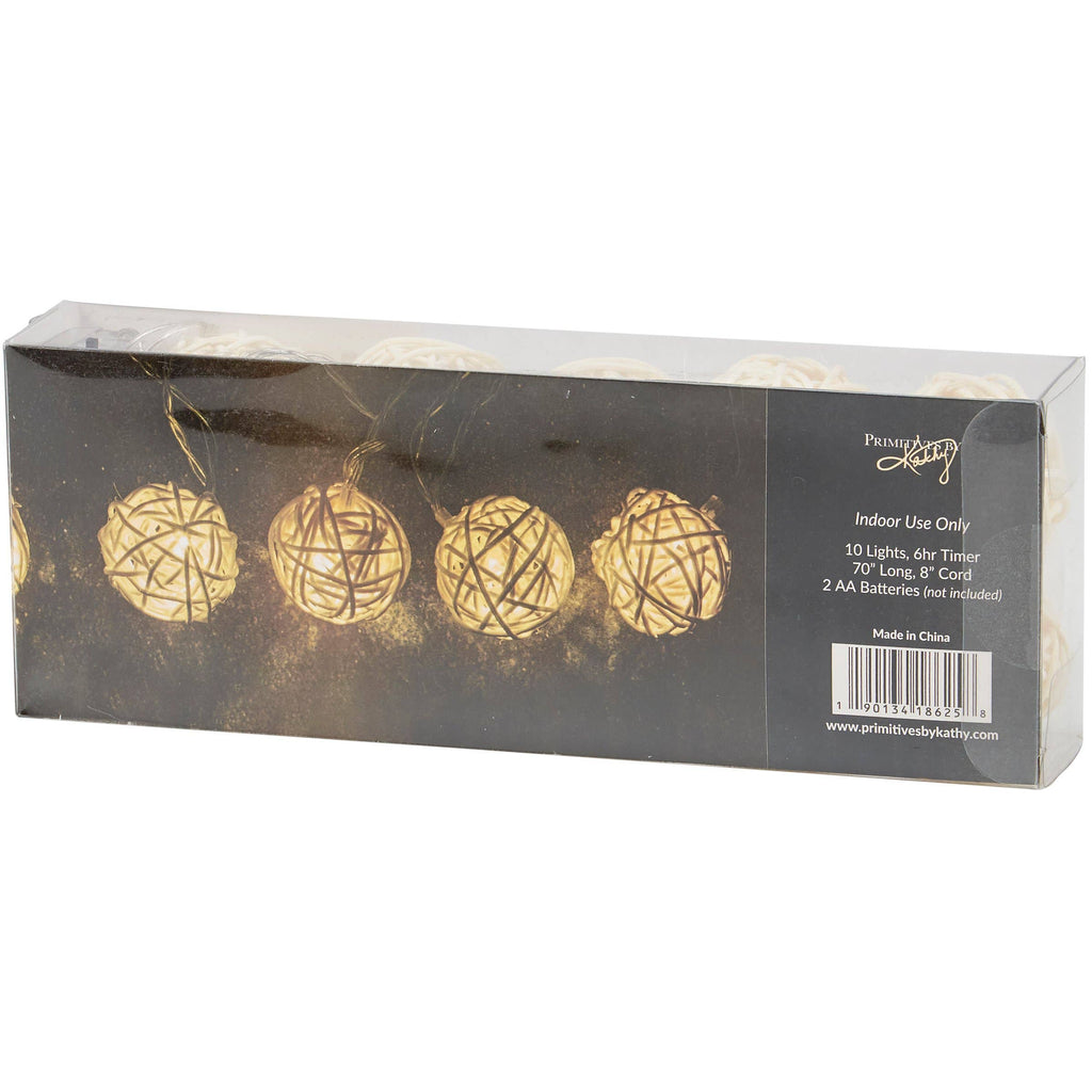 Rattan Ball String Lights