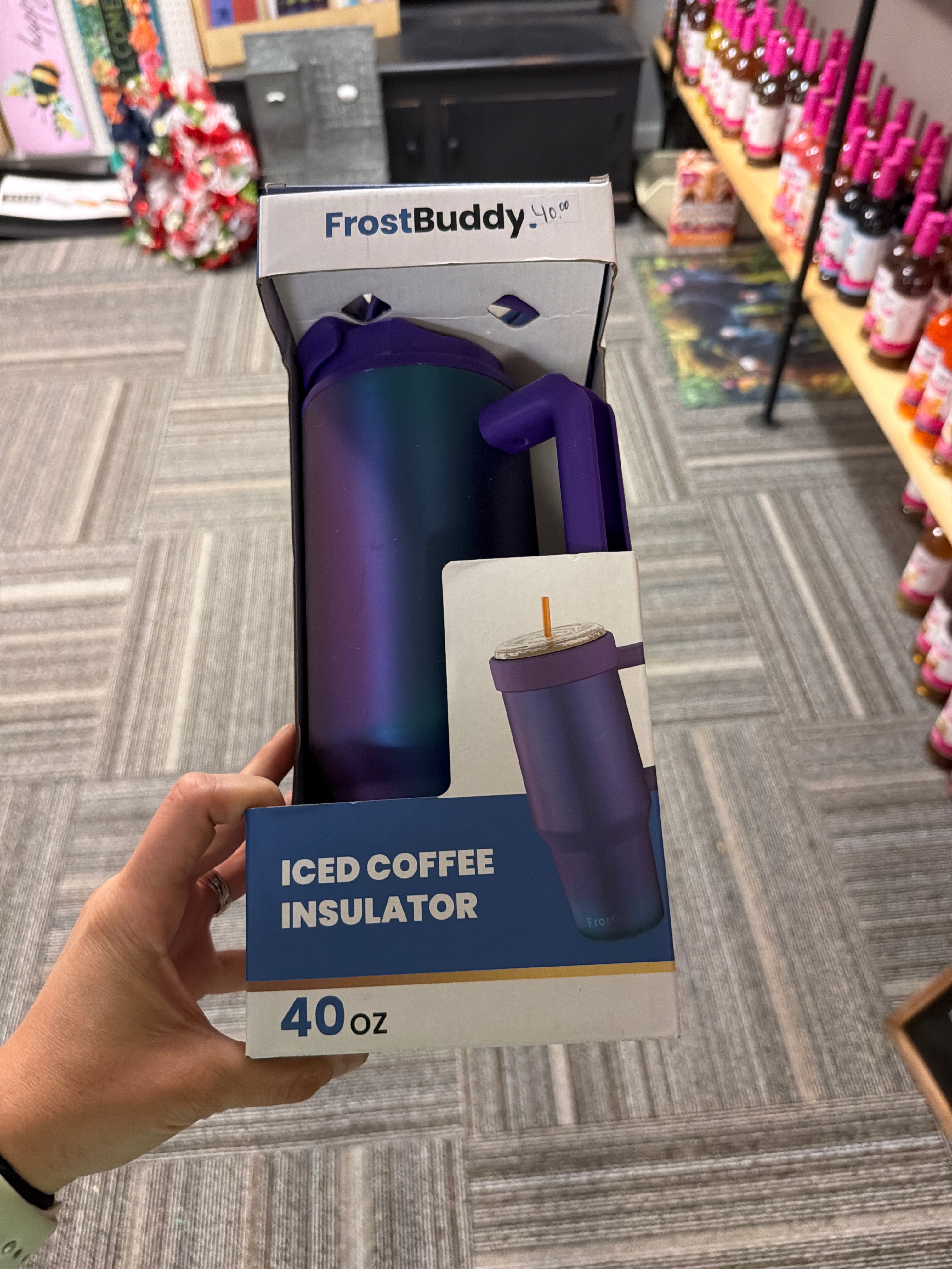 40oz Coffee Insulator Purple
