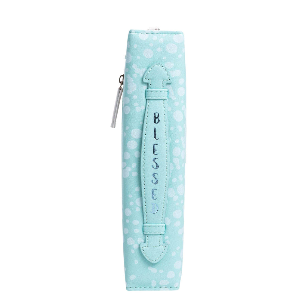 Bible Cover: Blessed, Teal/Blue: XXL