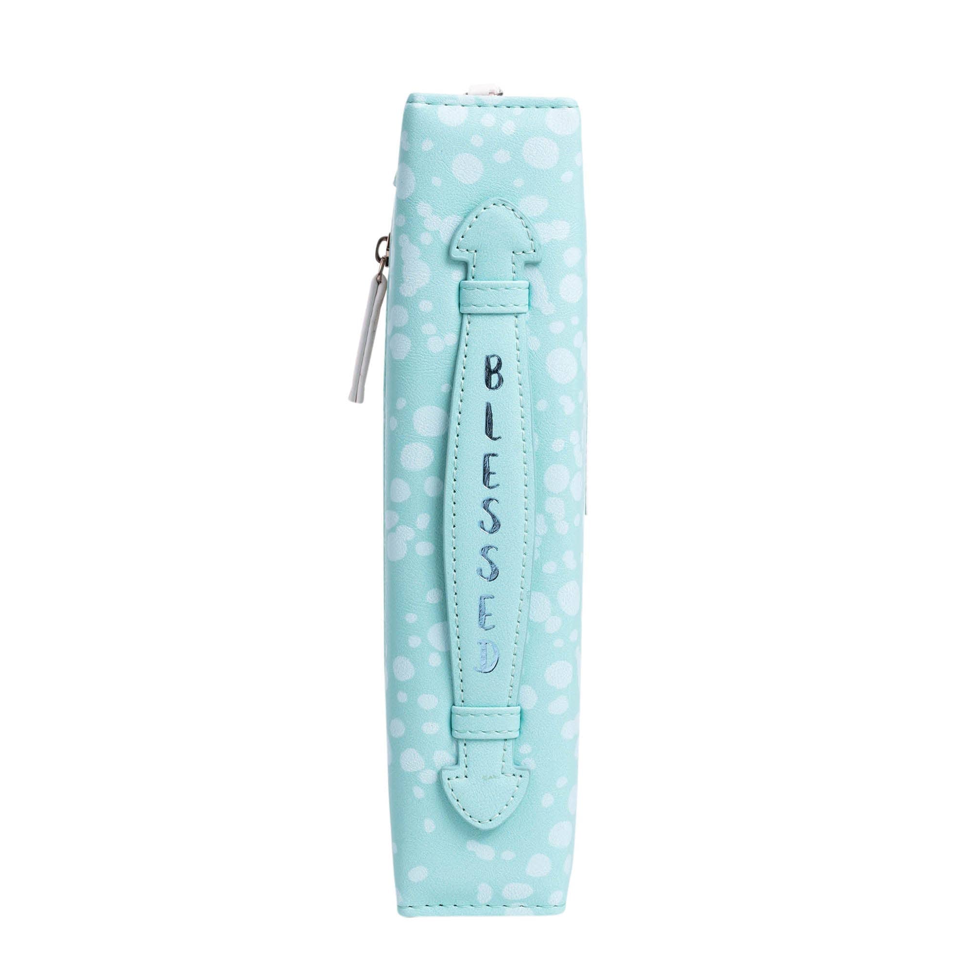 Bible Cover: Blessed, Teal/Blue: XXL