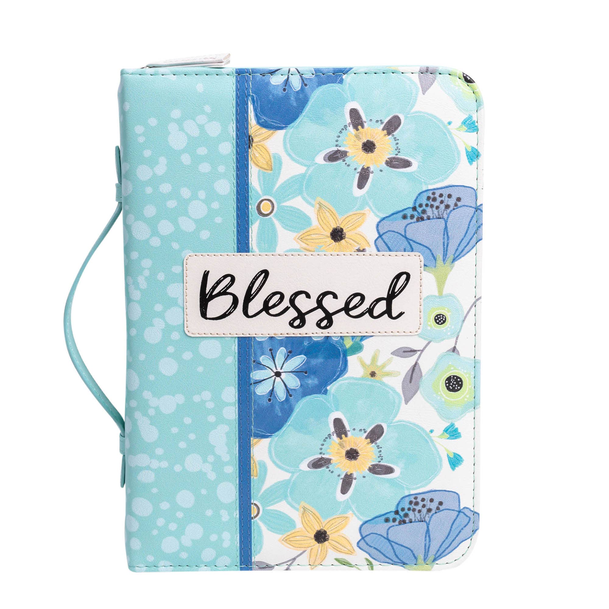 Bible Cover: Blessed, Teal/Blue: XXL