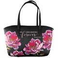 White Dove BC- Psalm 136:1  -Floral Wedge Black-XL