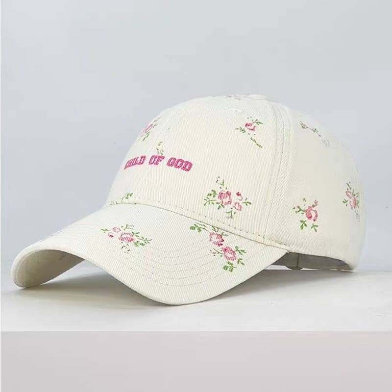 FLORAL CHILD OF GOD CASUAL BASEBALL CAP | 40HW742: LAVENDER