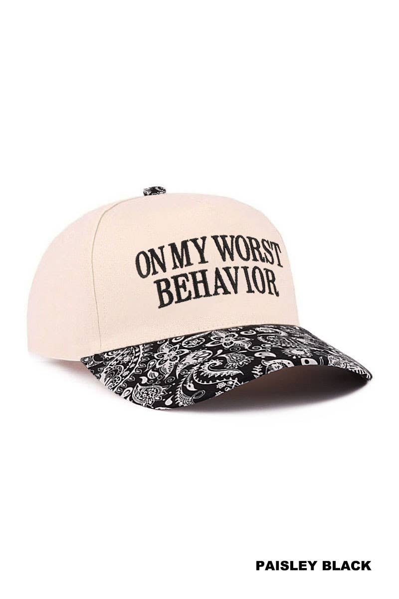 Two Tone Canvas Cotton Cap: COW-198365 / OS