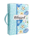 Bible Cover: Blessed, Teal/Blue: XXL