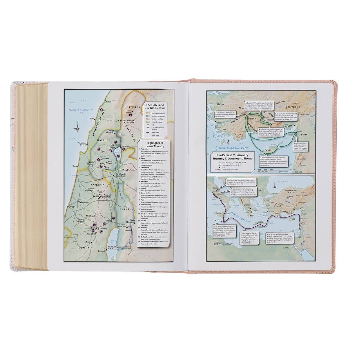 KJV Note-taking Bible Faux Leather HC, Pink Floral Printed