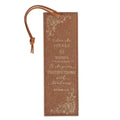 Bookmark Faux Leather Brown When She Speaks Prov. 31:26