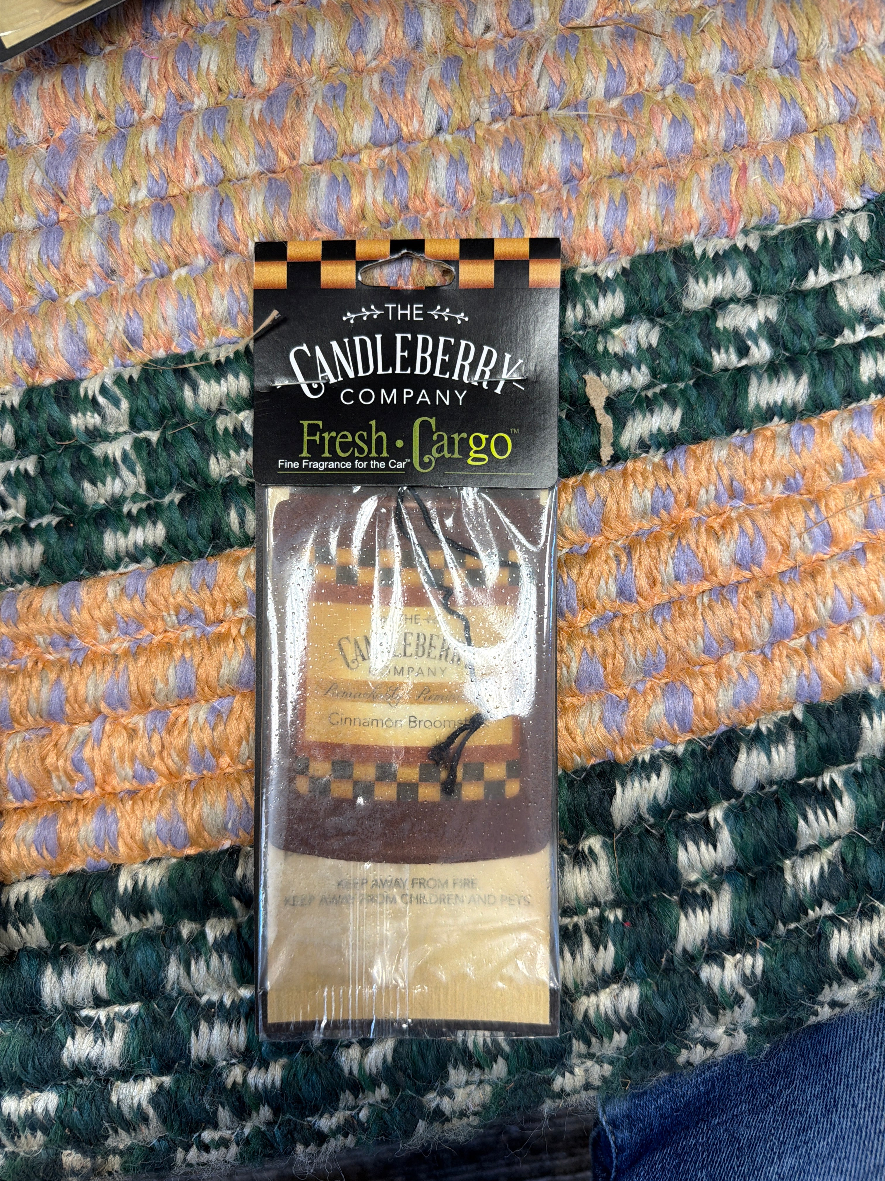 Candleberry Cinnamon Broomstick Car Freshner