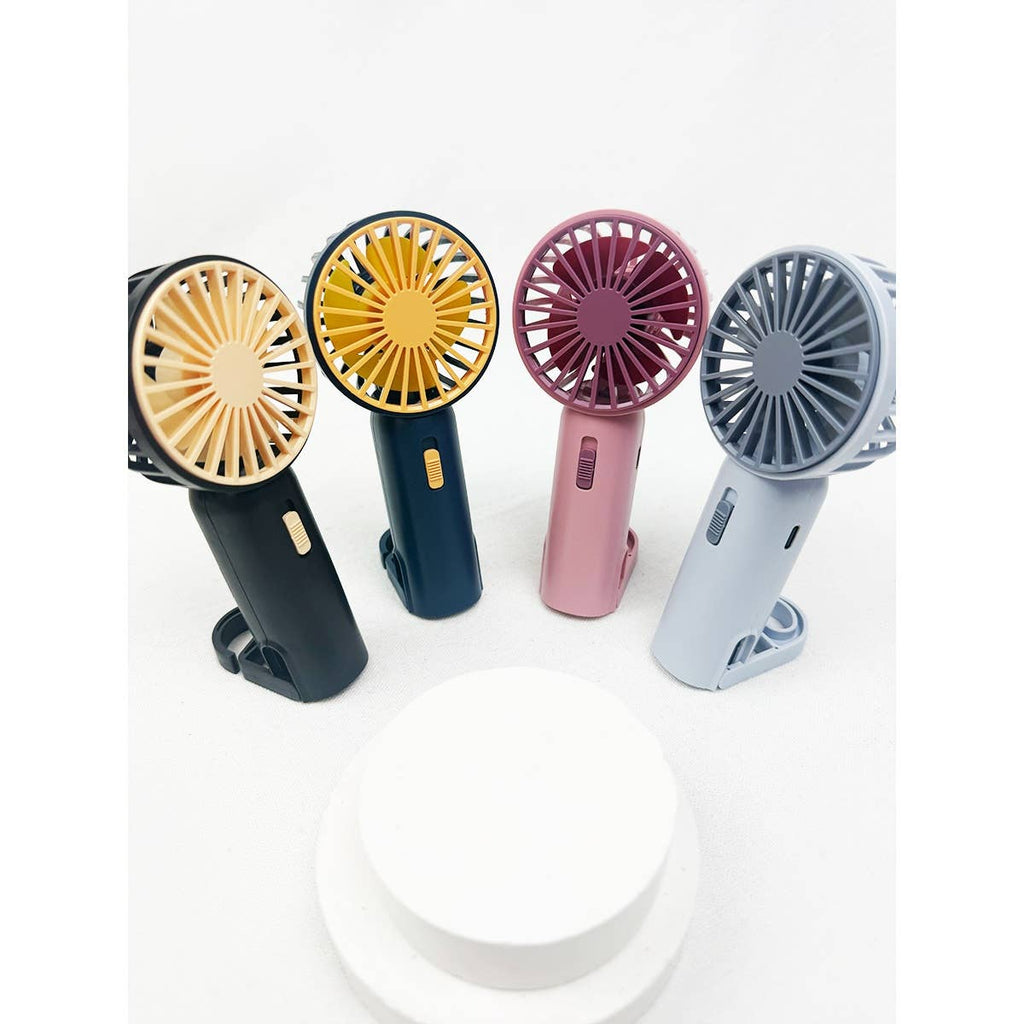 Portable Hand Fan with Pull out Stand: MIX COLOR / ONE(12)