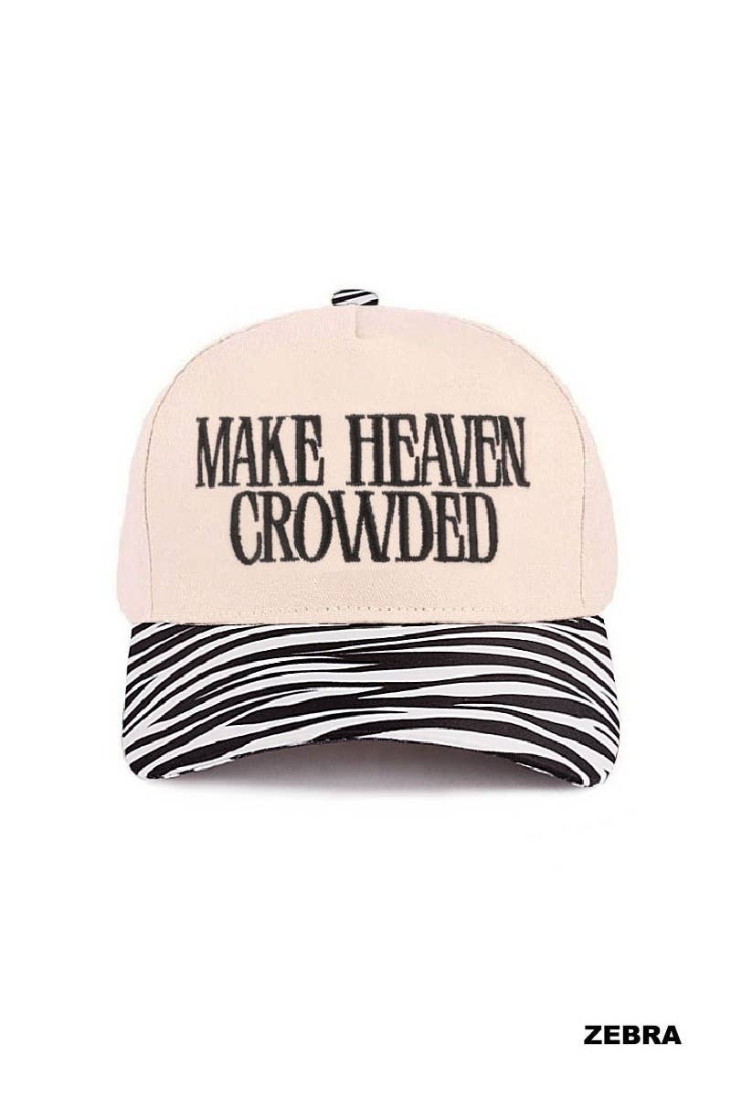 0427 Make Heaven Crowded Two Tone Canvas Cotton Cap SI-28815: PAISLEY BLACK-198532 / OS