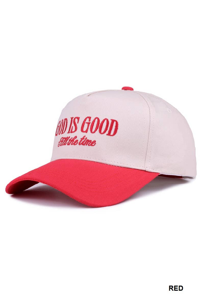 0718 God Is Good All The Time Two Tone Cap SI-28124: PAISLEY BLACK-198326 / OS