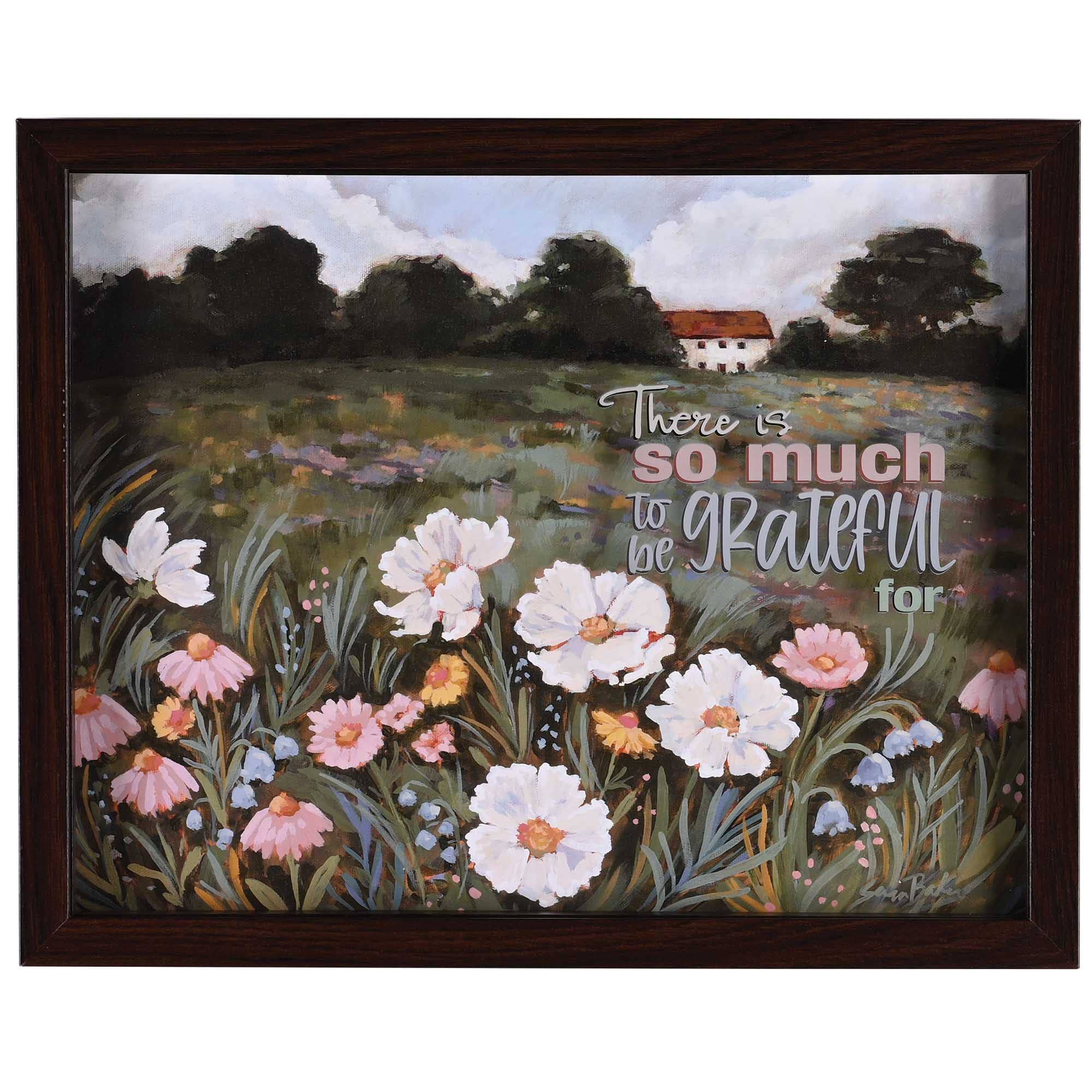 Framed Wall Art Wildflower Meadow 14x11
