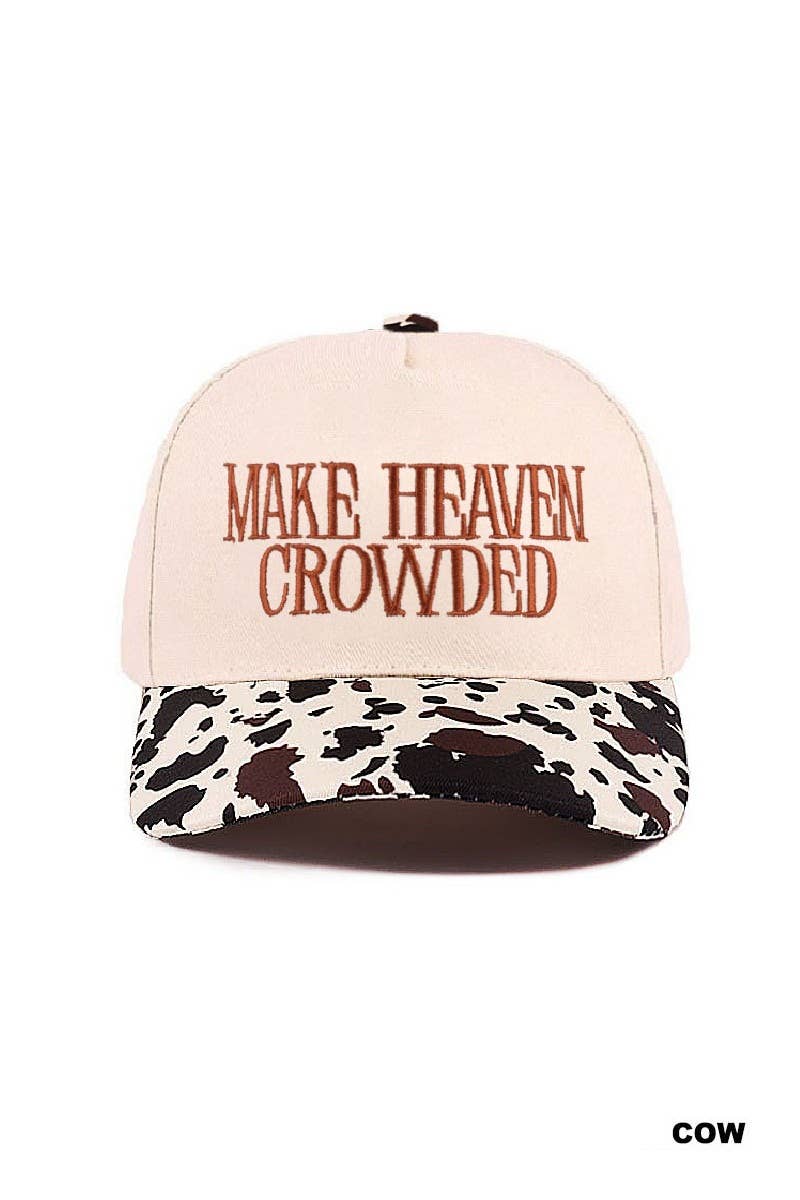 0427 Make Heaven Crowded Two Tone Canvas Cotton Cap SI-28815: PAISLEY BLACK-198532 / OS