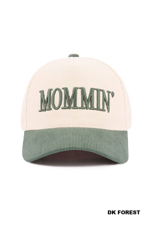 0101 Mommin’ Two Tone Corduroy Cap SI-28921: BROWN-192521 / OS