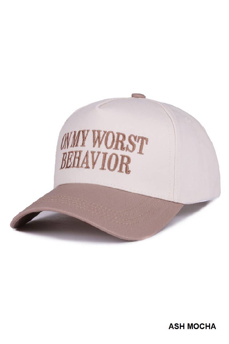 Two Tone Canvas Cotton Cap: COW-198365 / OS