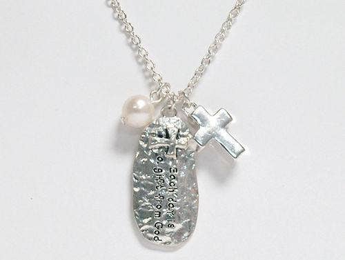 I Am Blessed Necklace: Silver / Each Day Gift