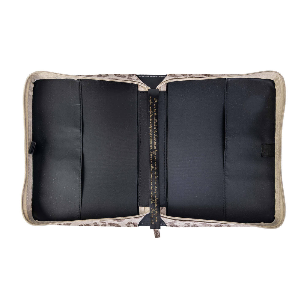 Divine Details: Bible Cover - Leopard w/Metallic Gold: XXL