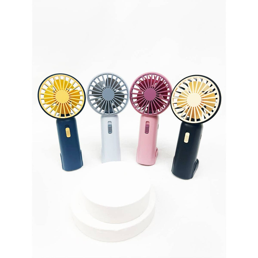 Portable Hand Fan with Pull out Stand: MIX COLOR / ONE(12)