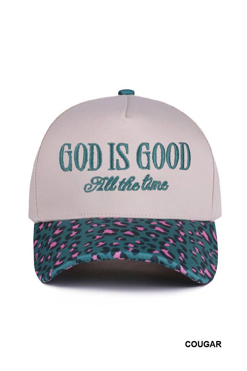 0718 God Is Good All The Time Two Tone Cap SI-28124: PAISLEY BLACK-198326 / OS