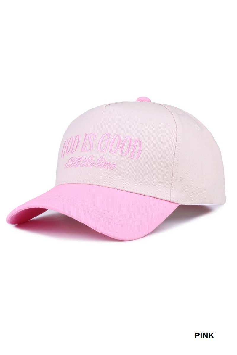 0718 God Is Good All The Time Two Tone Cap SI-28124: PAISLEY BLACK-198326 / OS