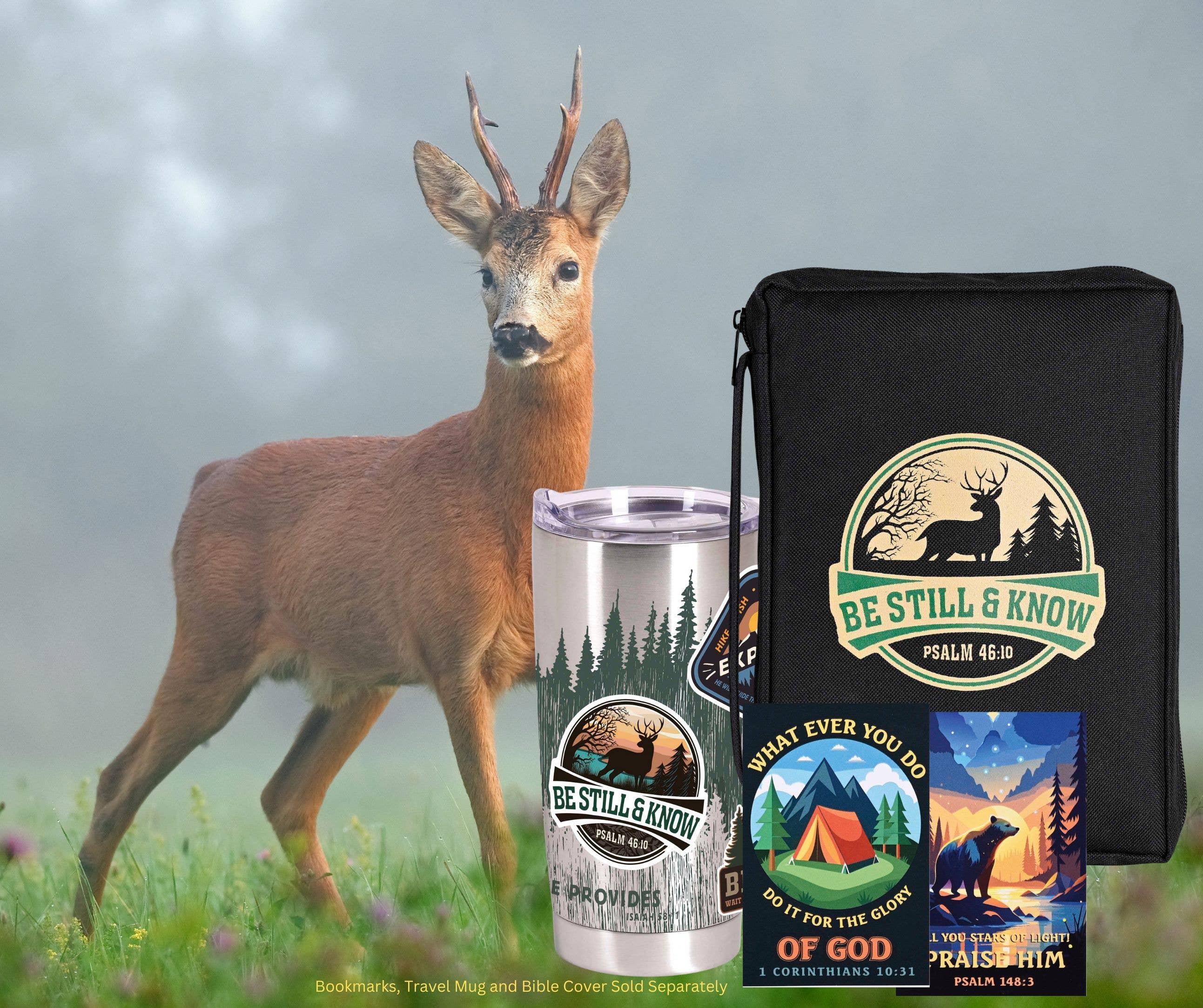 Bible Case Deer Be Still & Know Large Print