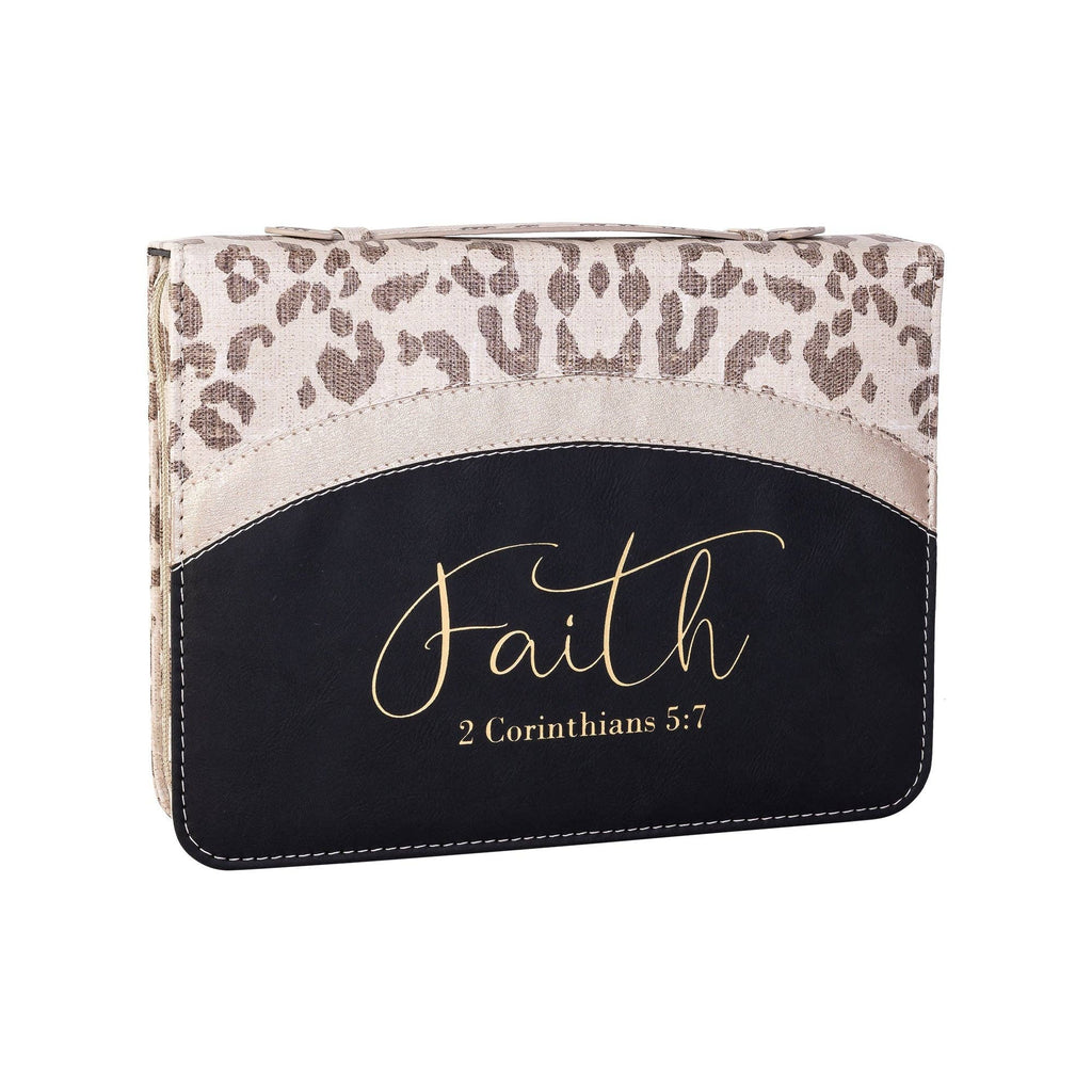 Divine Details: Bible Cover - Leopard w/Metallic Gold: XXL