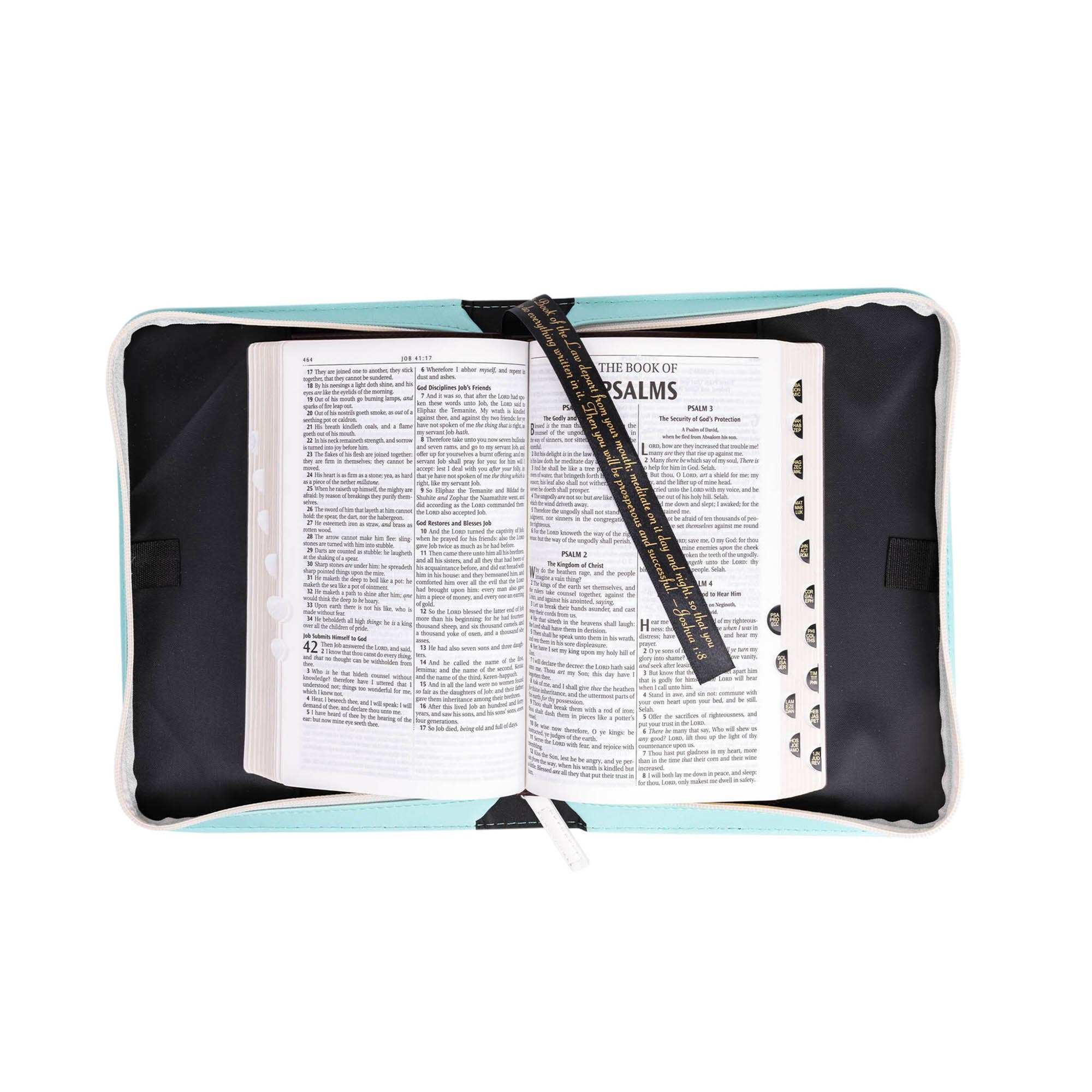 Bible Cover: Blessed, Teal/Blue: XXL
