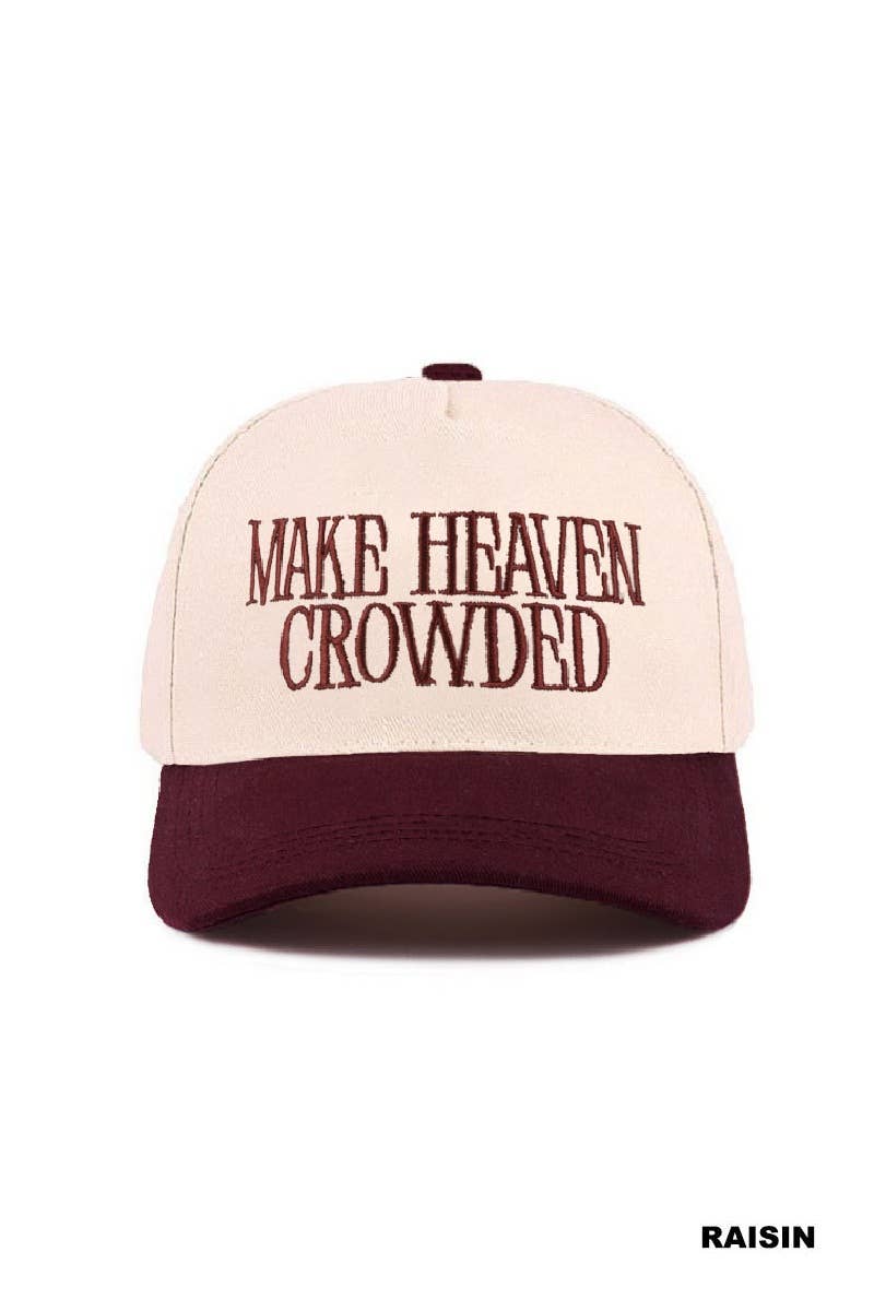 0427 Make Heaven Crowded Two Tone Canvas Cotton Cap SI-28815: PAISLEY BLACK-198532 / OS