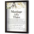 MARRIAGE TAKES THREE WALL DÉCOR BLACK